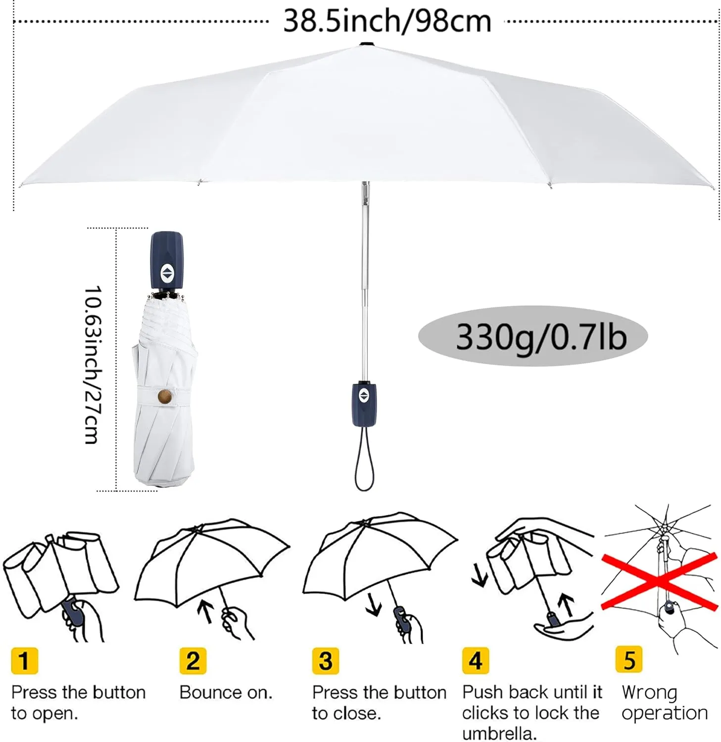 FDJASGY UV Sun Umbrella Compact Folding Travel Umbrella Auto Open Close Compact Folding Rain Umbrellas for Women Men Blocking UV 99.98%