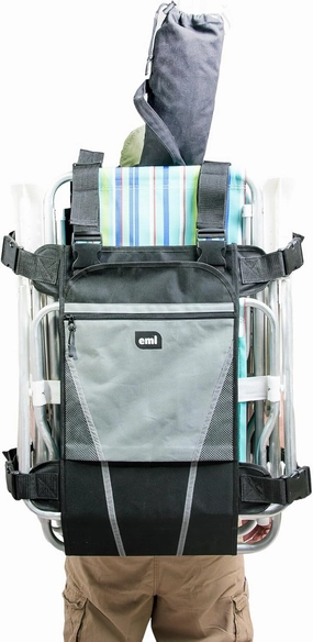 Folding Chair Carrying Bag - Large Beach Chair Backpack Fits 2 Beach Chairs, Sun Umbrella, Towels & More Beach Accessories Must Haves - Beach Chair Carrying Bag - Perfect Family Beach Bag