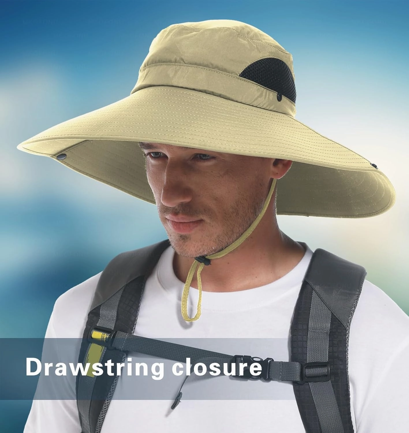 for Men & Women Ultra Wide Brim hat UPF50  Waterproof Sun hat Suitable for Fishing Hiking Camping & etc