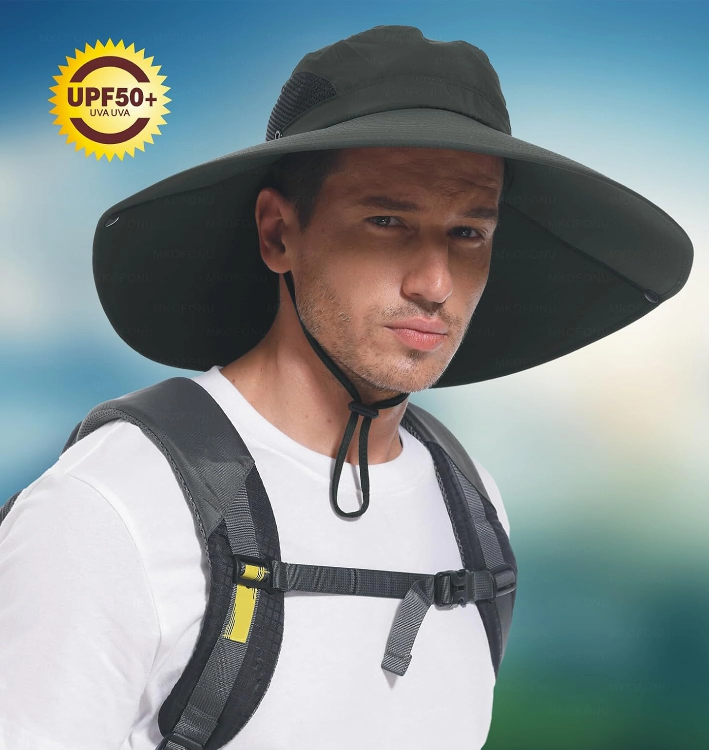 for Men & Women Ultra Wide Brim hat UPF50  Waterproof Sun hat Suitable for Fishing Hiking Camping & etc
