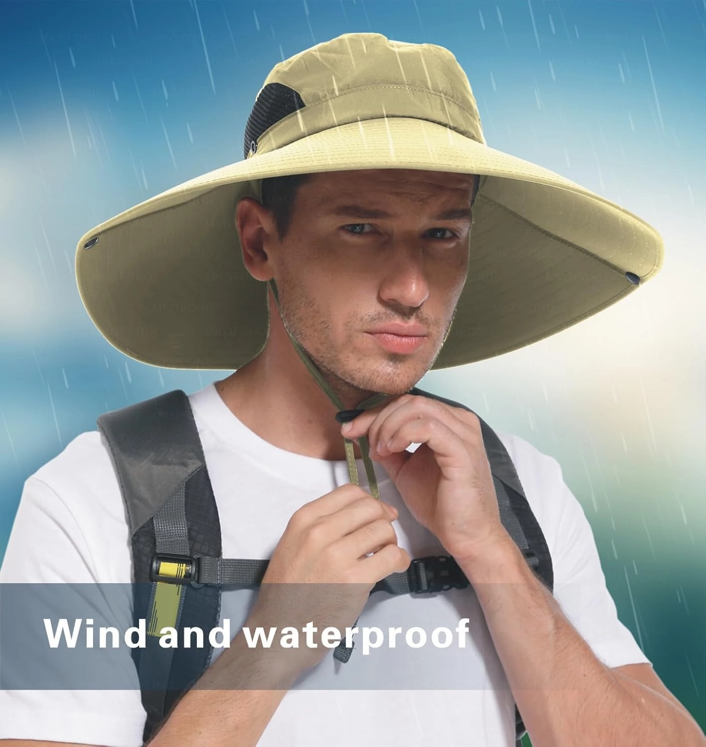 for Men & Women Ultra Wide Brim hat UPF50  Waterproof Sun hat Suitable for Fishing Hiking Camping & etc