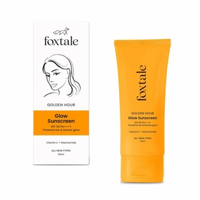 Foxtaalee S P F 50 Vitamin C Glow Sunscreen with PA   & Niacinamide | Lightweight | Fast Absorbing | Prevents Tanning | No White Cast | Non-Greasy | For Men & Women | All Skin Types | 50 Ml