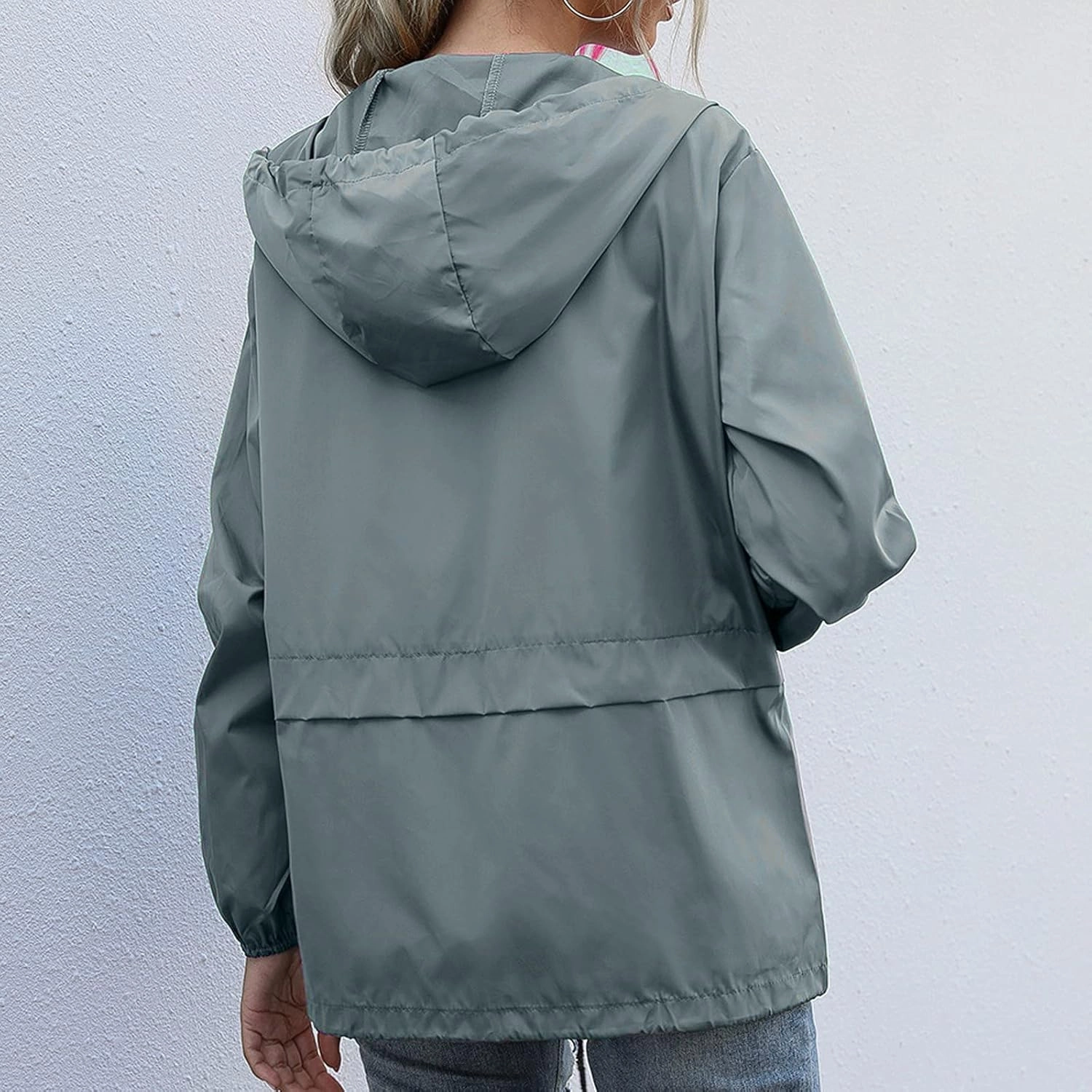 FRMUIC Rain Jackets for Women Waterproof Lightweight Hooded Rain Coats for Hiking Travel Outdoor Windbreaker Travel Jacket