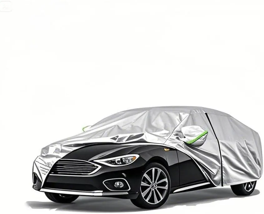 Full Car Cover for Ford Focus, 3-Layer Protection, Customized All Weather Protection, with Storage Pocket, Model Specific Design 300D Oxford Cloth   Reflective Tape (for Ford Focus 2012-2018)