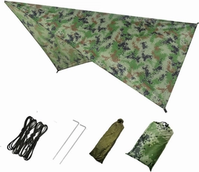 GANAZONO 1Set Outdoor Sunscreen Canopy Tent Multi Function Camping Supplies Camouflage for Beach Picnic and Shade Needs Durable Sun Shade Sail and Moisture Floor