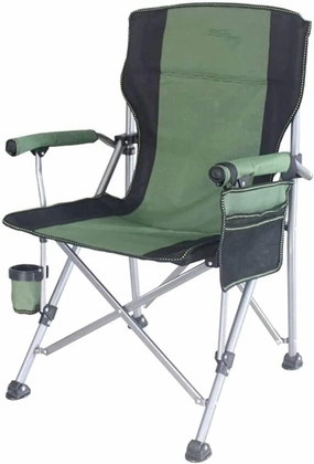 GaRcan Easy to Assemble Folding Chair with Cup Holder Outdoor Portable Lawn Adults Chairs Mesh Side Pockets Can Support 308 Pounds Camping Trip Portable (Green)