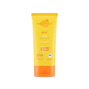 Glow  Dewy Face Sunscreen with SPF 50  & PA     | Blue Light Protection & No White Cast | Helps Give Glowing Skin with Papaya & Vitamin C | 2.82 Oz/80g