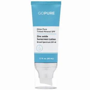 goPure Glow Pure Tinted Mineral SPF 40 PA     | Dermatologist-tested Face Sunscreen | Tinted Moisturizer with SPF | Protected Glowing Skin | No artificial fragrance, Reef-Friendly & Natural Sunscreen