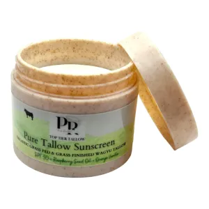 Grass Fed Tallow Sunscreen, Tallow Skincare, Organic Tallow, Grass Finshed Tallow, vanilla Orange,Pure Render, SPF 50,Made in U.S.A Brand: Generic