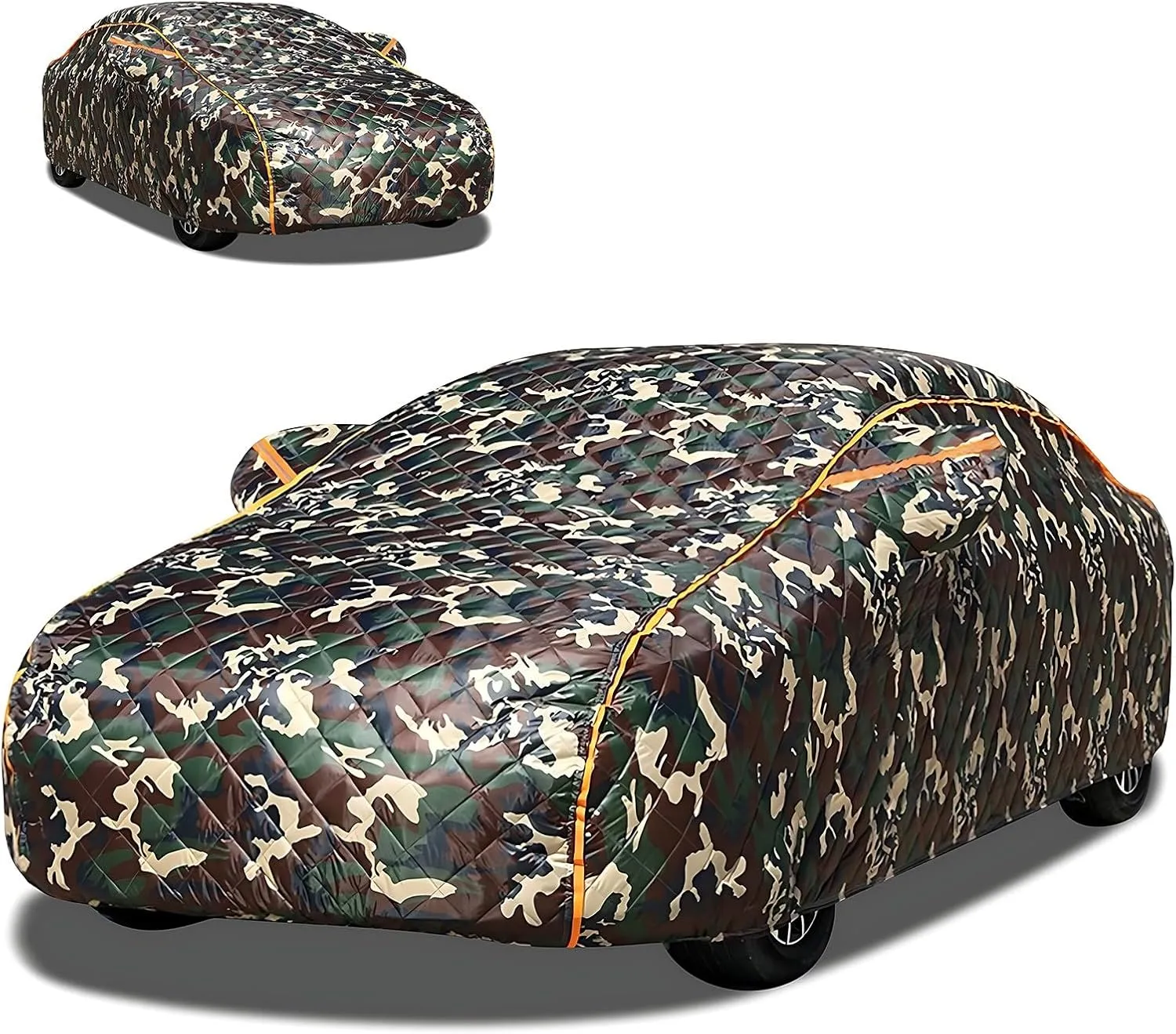 Hail Protector Car Cover Compatible with Mazda Biante 2008–2018, 5 Layers Thicken Hail Padded Car Cover, with Door Zipper Reflective Strip, Dust Protection n18m