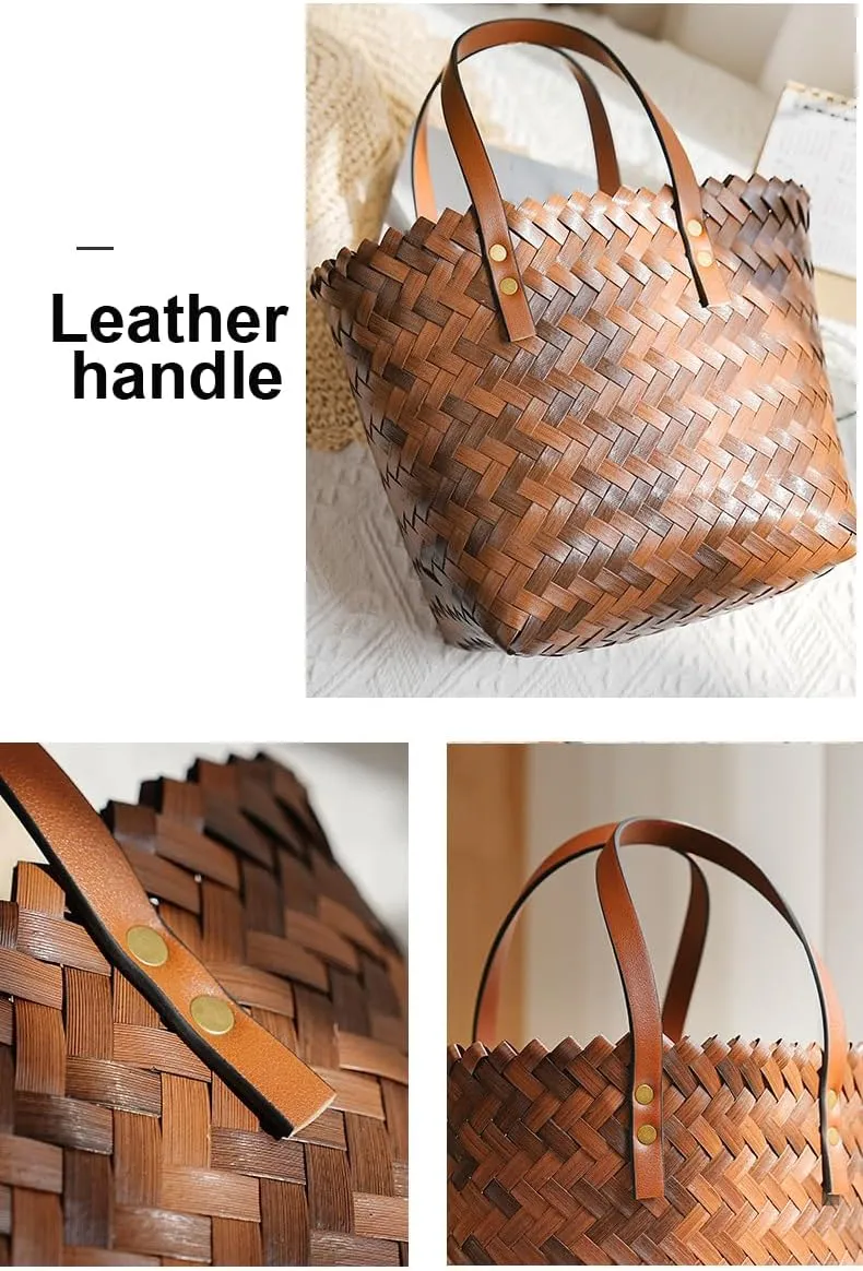 Handwoven Super Tote Bag for Women | Beach Bag Waterproof | Summer Beach, Pool, and Travel Handbag