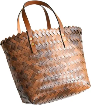 Handwoven Super Tote Bag for Women | Beach Bag Waterproof | Summer Beach, Pool, and Travel Handbag