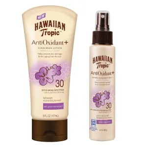 Hawaiian Tropic SPF 30 Broad Spectrum Sunscreen Pack - AntiOxidant Sunscreen Lotion (6oz) & Mist (3.4oz)