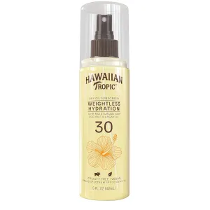 Hawaiian Tropic Weightless Hydration Dry Oil Sunscreen Spray SPF 30, 5oz | Sunscreen Oil Mist, SPF 30 Sunblock Spray, Oxybenzone-Free, 5oz
