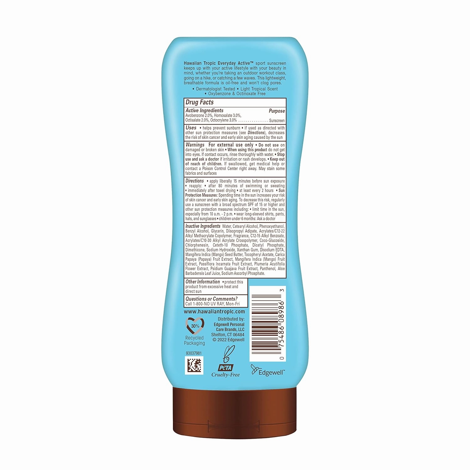 Hawaiian Tropic and Banana Boat Sunscreen Bundle with SPF 15 Lotion and SPF 50 Lip Balm Twin Pack