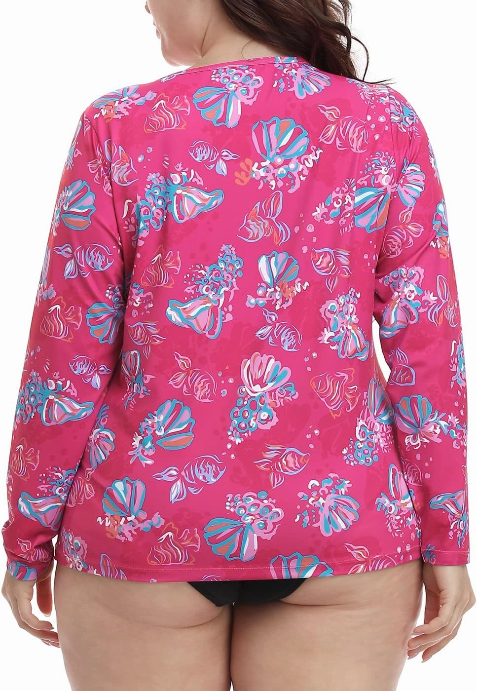 HDE Plus Size Rash Guard for Women UPF 50 Quick Dry Long Sleeve Swim Top