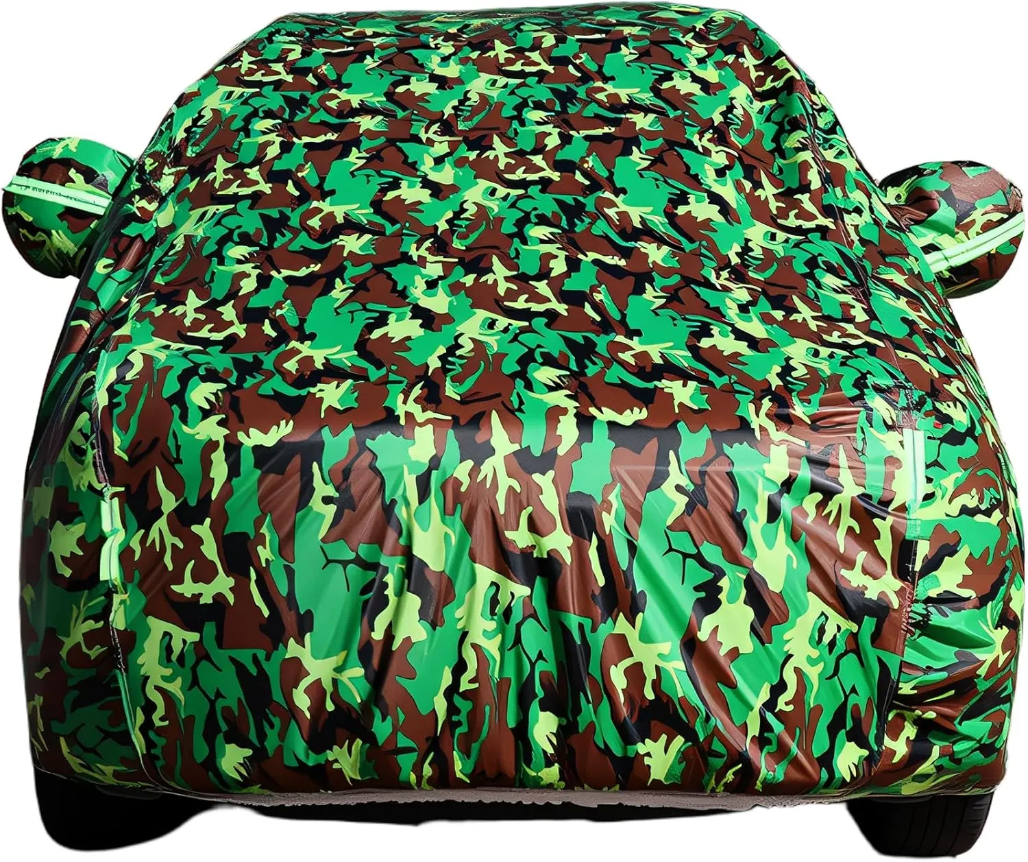 Heavy Duty SUV Car Cover Custom Fit Compatible with Cadillac Escalade，Ford Explorer，Dodge Challenger, 5-Layers Waterproof All Weather Full Cover Outdoor Protector with Door Zipper & Cotton UP to 208"