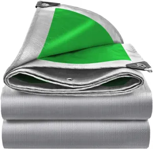Heavy Duty Tarpaulin Sheet with Reinforced Eyelets Polyethylene Waterproof Premium Tarps, for Outdoor Camping Garden Furniture Cover,2x3m