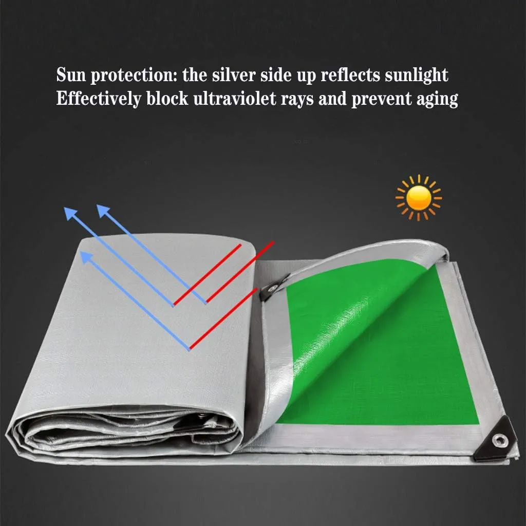 Heavy Duty Tarpaulin Sheet with Reinforced Eyelets Polyethylene Waterproof Premium Tarps, for Outdoor Camping Garden Furniture Cover,2x3m
