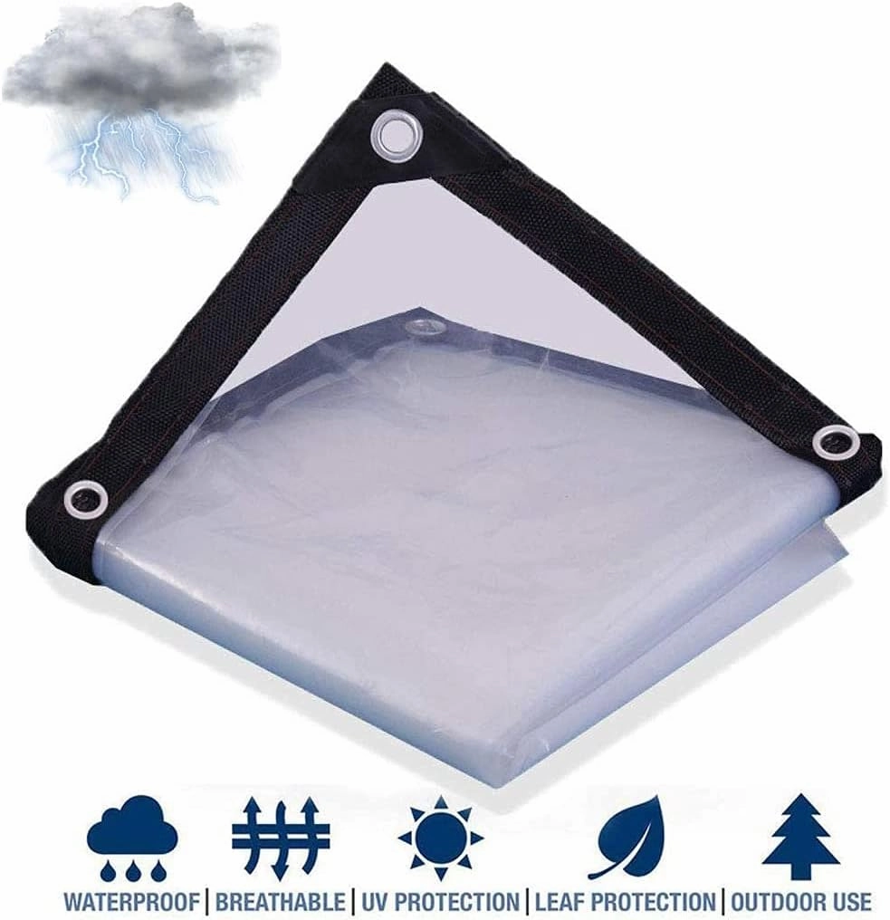 Heavy Duty Dustproof Waterproof, 130g/m² Tarp Cover with Grommets Anti-Aging Insulation PE Plastic Emergency Rain Shelter Rainproof Tarpaulin for Garden Furniture(1x4m/3.3'x13.2')
