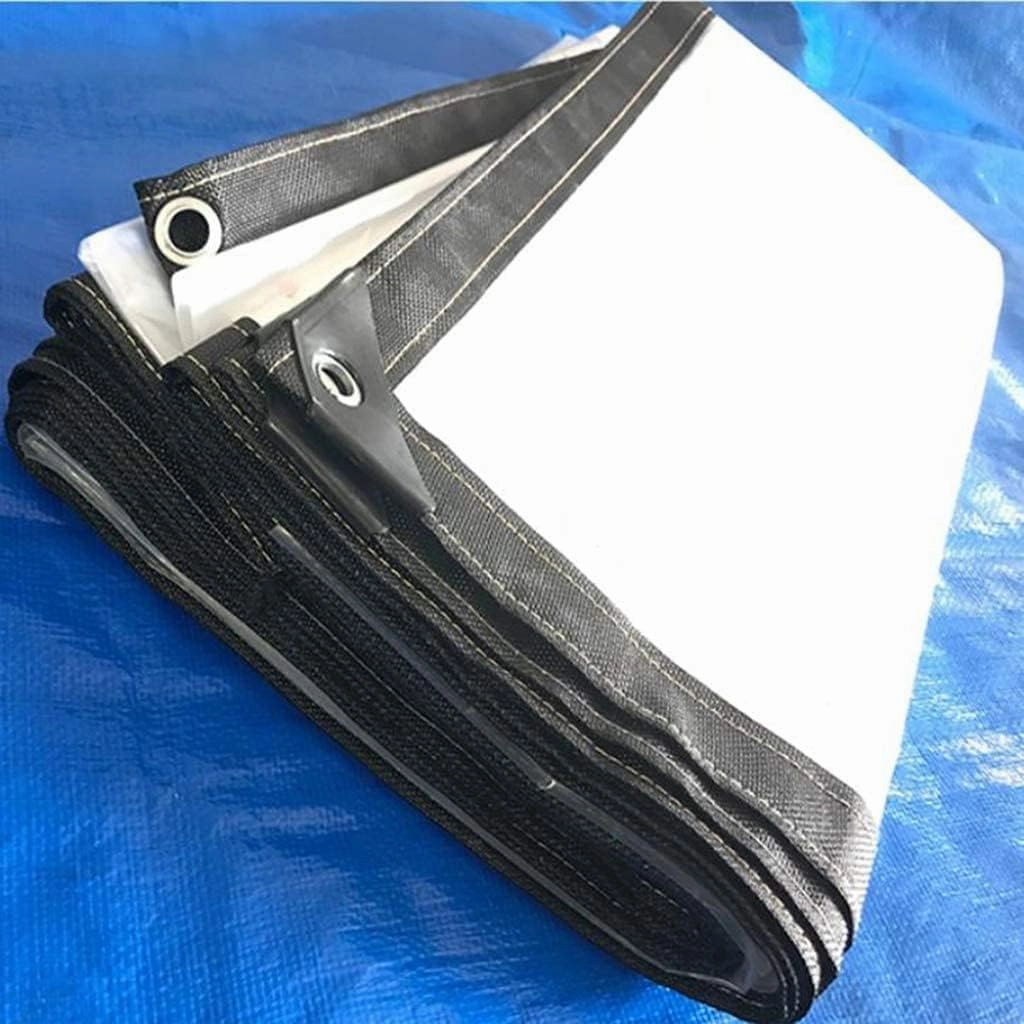 Heavy Duty Dustproof Waterproof, 130g/m² Tarp Cover with Grommets Anti-Aging Insulation PE Plastic Emergency Rain Shelter Rainproof Tarpaulin for Garden Furniture(1x4m/3.3'x13.2')