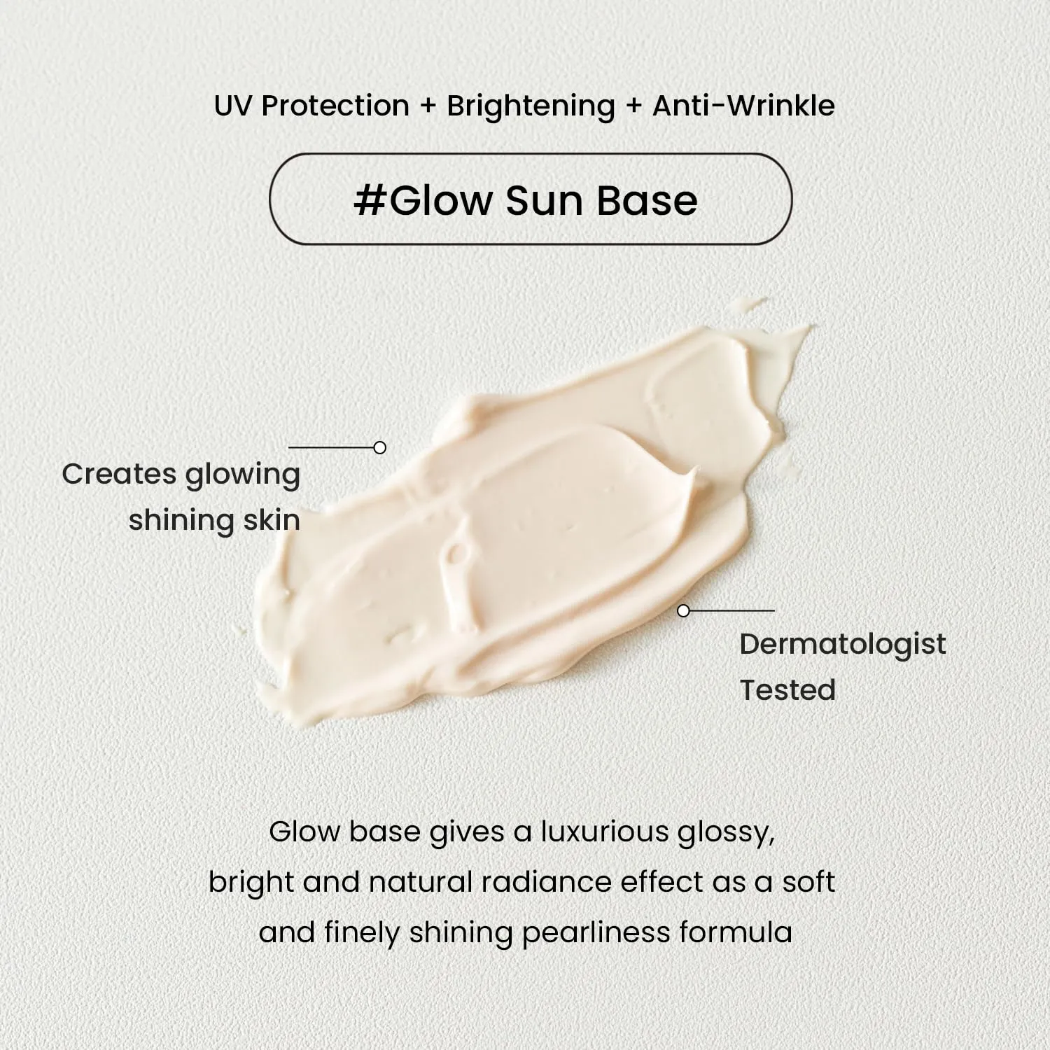 HEIMISH Artless Glow Base, Multipurpose Makeup Base, Primer, Highlighter, Tone Up Sunscreen for face, Lightweight, Non-greasy, Hydrating, Natural Finish with SPF 50  PA    , 1.4fl.oz/40ml