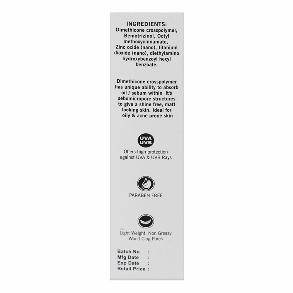 Helio Derm Sc Sebum Control Sunscreen, Oil Free, SPF 40, PA   , Waterproof, 30g