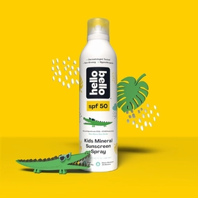 Hello Bello SPF 50 Mineral Sunscreen Spray - Hypoallergenic Broad Spectrum UVA   UVB Protection - Reef Friendly & Water Resistant - 5 oz (Pack of 2)