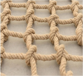 Hemp Rope net Dia 16mm Mesh 20cm- Safety Net Child Safety Net Heavy Duty Weave Hemp Rope Ceiling Net Stair Protection Climbing Net Rope Trailer Netting for Outdoor Patio Balcony (Color : Yellow, Siz