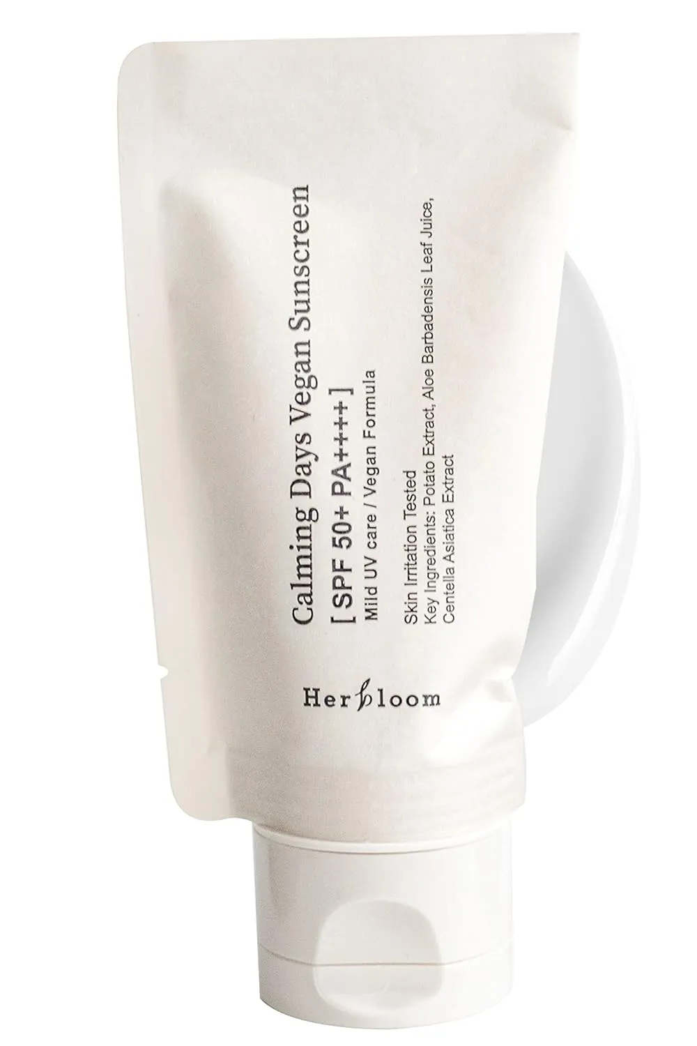 Herbloom Calming Days Vegan Sunscreen SPF 50  PA     - Moisturizing and Non-Greasy Face Sun Screen - Reef-Friendly & Eco-Conscious Travel Size Sunblock w/Aloe Vera & Centella Asiatica (1.69 fl oz)