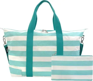 Hibala Canvas Beach bag Travel bag,Weekender Carry On for Women,Sports Gym Bag,Workout Duffel Bag,Overnight Shoulder Bag
