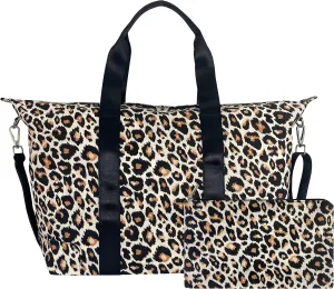 Hibala Canvas Beach bag Travel bag,Weekender Carry On for Women,Sports Gym Bag,Workout Duffel Bag,Overnight Shoulder Bag