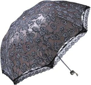 Honeystore Lace Travel Parasol Folding Anti-uv Windproof Embroidery Umbrella