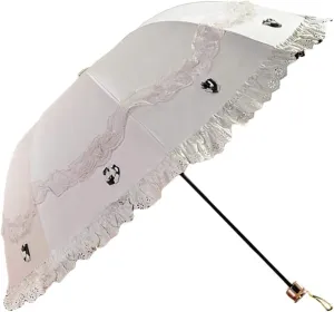 Honeystore Princess Lace Ultraviolet-Proof Folding Umbrella Anti-uv Dome Parasol