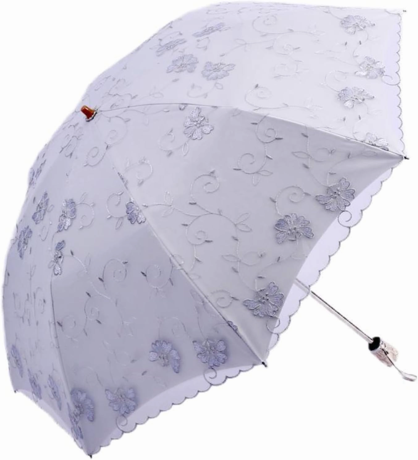 Honeystore Lace Travel Parasol Folding Anti-uv Windproof Embroidery Umbrella