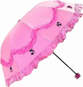 Honeystore Princess Lace Ultraviolet-Proof Folding Umbrella Anti-uv Dome Parasol