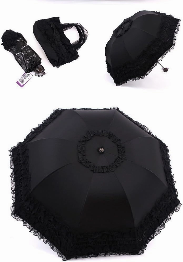 Honeystore Princess Lace Ultraviolet-Proof Folding Umbrella Anti-uv Dome Parasol