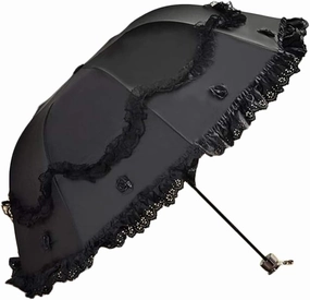 Honeystore Princess Lace Ultraviolet-Proof Folding Umbrella Anti-uv Dome Parasol
