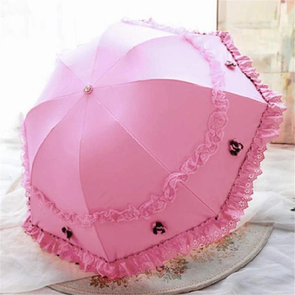 Honeystore Princess Lace Ultraviolet-Proof Folding Umbrella Anti-uv Dome Parasol