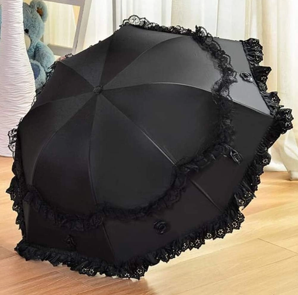 Honeystore Princess Lace Ultraviolet-Proof Folding Umbrella Anti-uv Dome Parasol