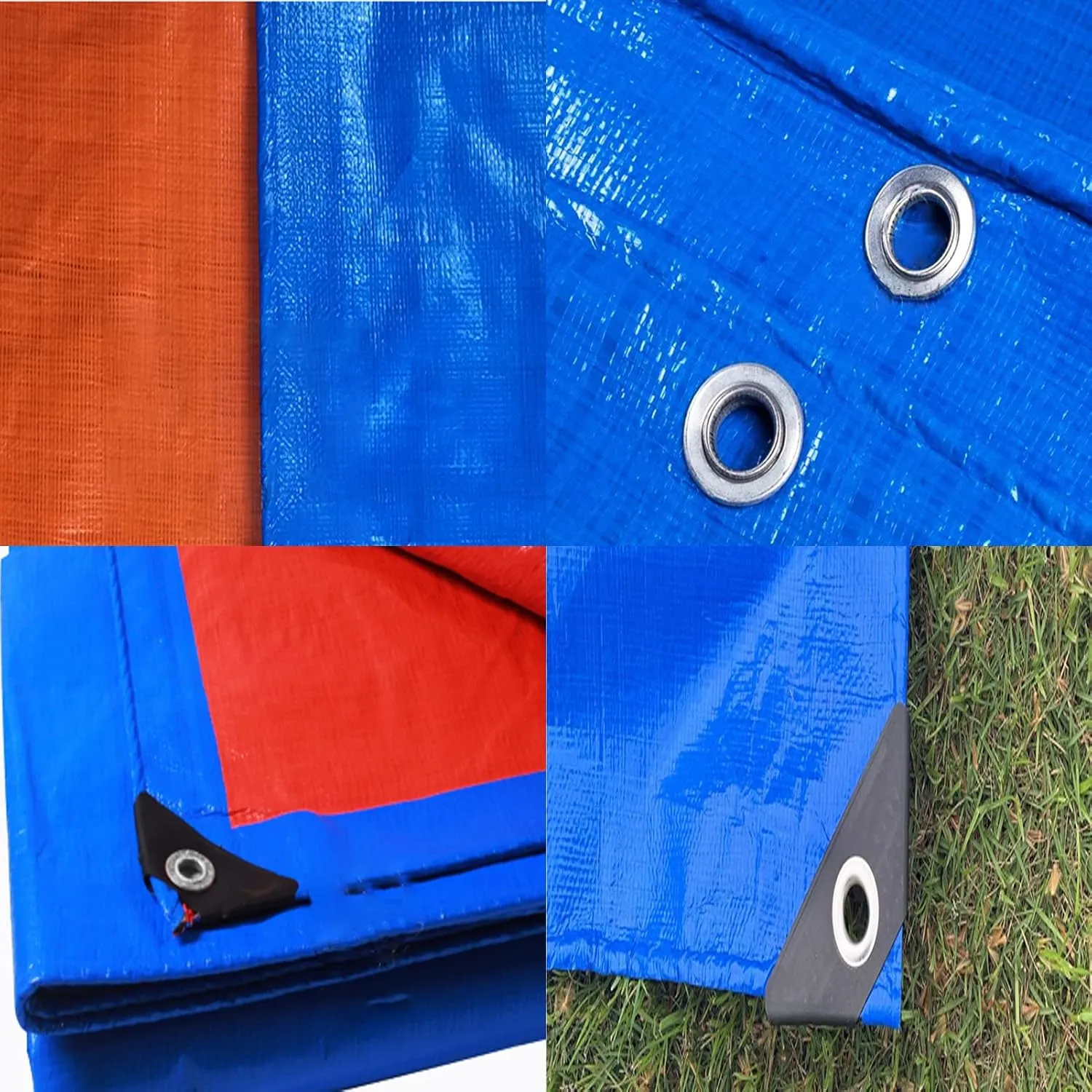 HUHJYUGE Tarpaulin Waterproof Tarp 39.3x65.6ft, Reusable Dustproof Cover Tarp, Reversible Tarpaulin with Eyelets Windproof Tear Rainproof, Thicken Plant Cover Cold Weather Resistan