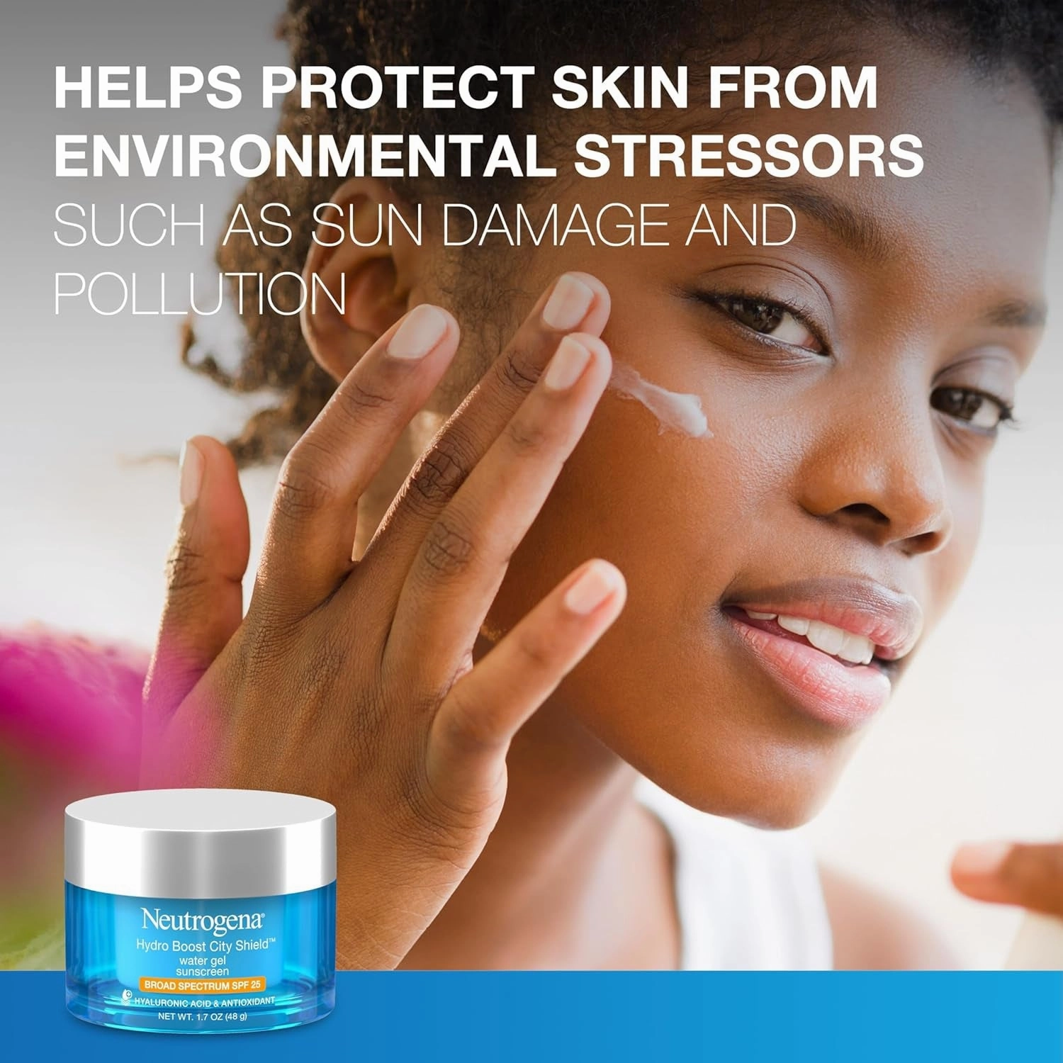 Hydro Boost Face Moisturizer with SPF 25, Hydrating Facial Sunscreen, Oil-Free and Non-Comedogenic Water Gel Face Lotion 1.7 Oz