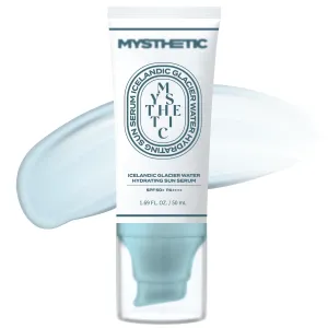 Icelandic Glacier Sun Serum - Ultra-Moisturizing, Makeup-Friendly SPF 50  PA     Centella Sunscreen with Rice, Apple, Aloe & Jojoba Oil - 1.69 FL. OZ.