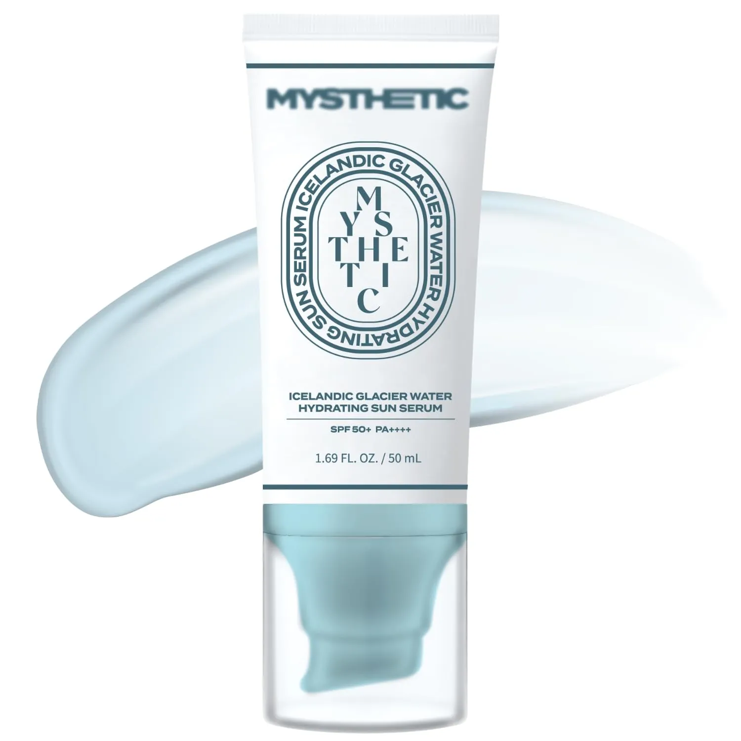 Icelandic Glacier Sun Serum - Ultra-Moisturizing, Makeup-Friendly SPF 50  PA     Centella Sunscreen with Rice, Apple, Aloe & Jojoba Oil - 1.69 FL. OZ.