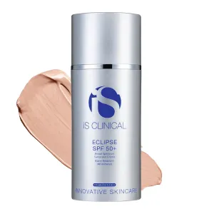 iS CLINICAL Eclipse SPF 50  Sunscreen, Zinc Oxide tinted sunscreen, ultra sheer non-greasy matte finish sun cream for face