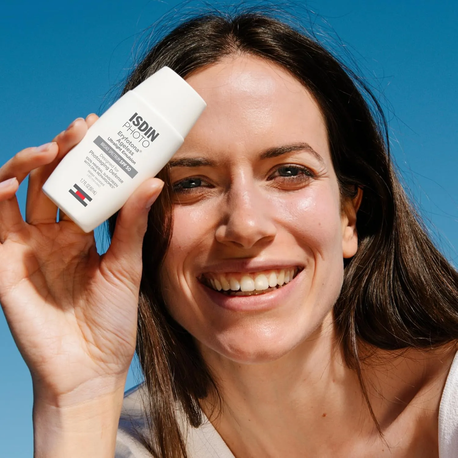 ISDIN Eryfotona Ageless Sunscreen Zinc Oxide and 100% Mineral Tinted Sunscreen SPF 50 