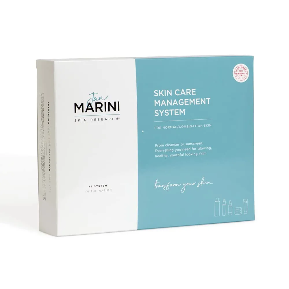 Jan Marini Skin Research Skin Care Management System - Face Care Products with Tinted Daily SPF 33 Sunscreen - Face Kit with Bioglycolic Face Cleanser - Normal/Combo