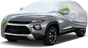 KEYOOG 6-Layer Full Car Cover is All-Weather Waterproof, Universal in All Seasons, Snow Prevention, Rainproof, Acid Rainproof, Sunscreen, Ultraviolet-Proof, Applicable to SUV and MPV (Up to 180")