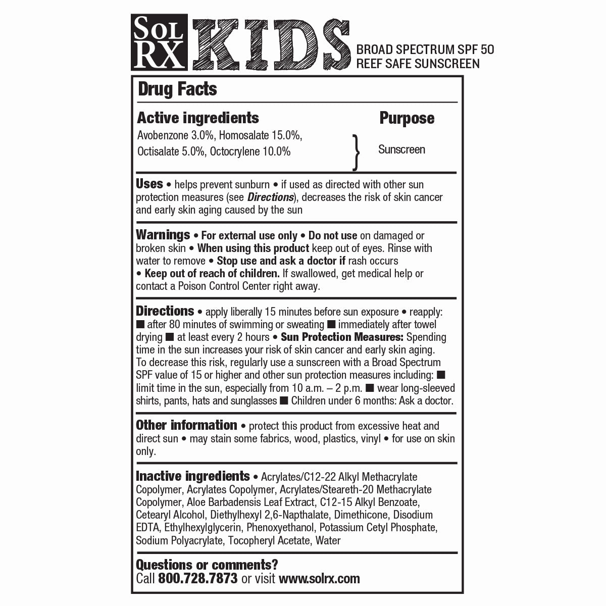 KID'S SPF 50 Sport Sunscreen | SolRX Sunscreen