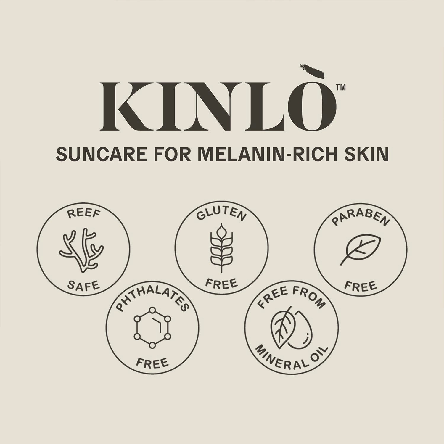 Kinlo Protect Your Melanin Gift Set (Deep) with Neck Scarf | Golden Rays Sunscreen in SPF 50  Tinted Sunscreen for Face with SPF 50 with Black Silk Scarf Gift Set for Women